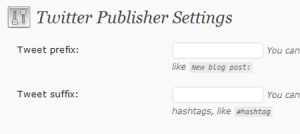 Twitter publisher wordpress plugin