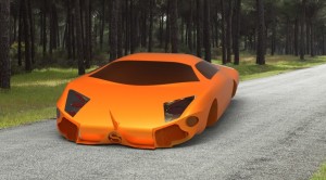 Lamborghini on road