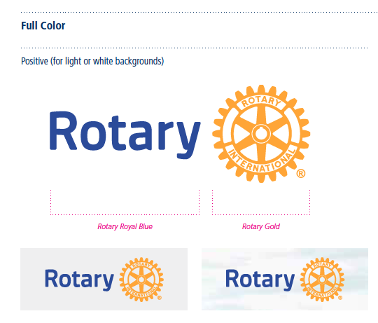 From Rotary's branding guidelines