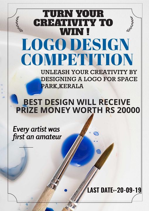 Logo competition Announcement poster in September 2019 by ICT Academy of Kerala