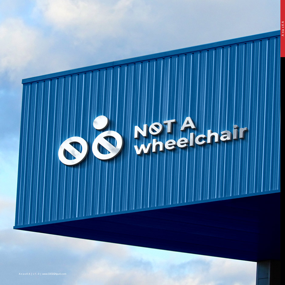Logo mockup: 'NOT A Wheelchair' Shop