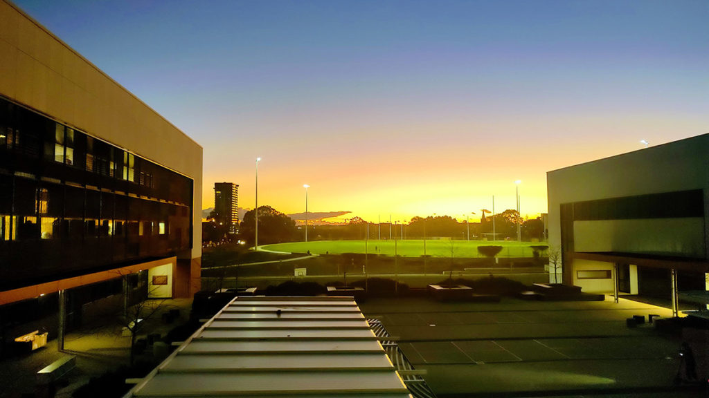 A beautiful sunset captured from the Bob Hawke College