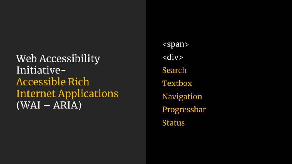 WAI-ARIA html tags 
