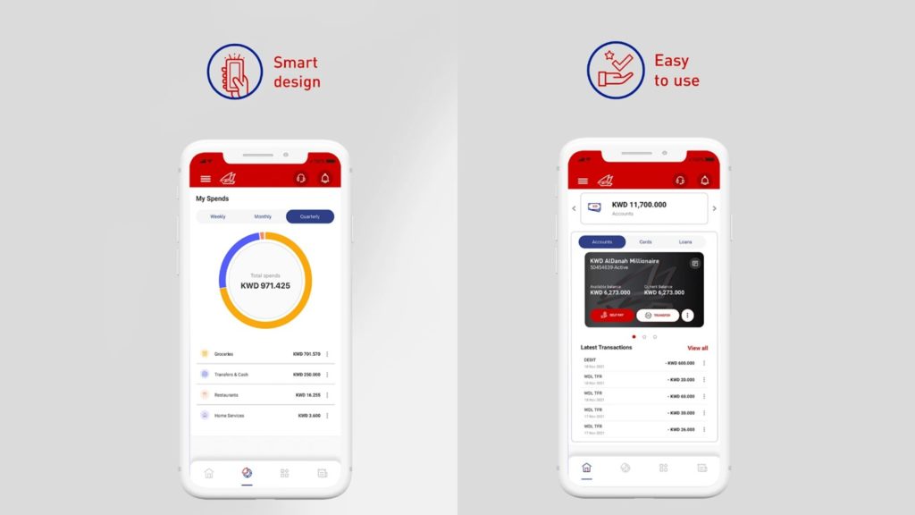 Redesigned version of the mobile banking app