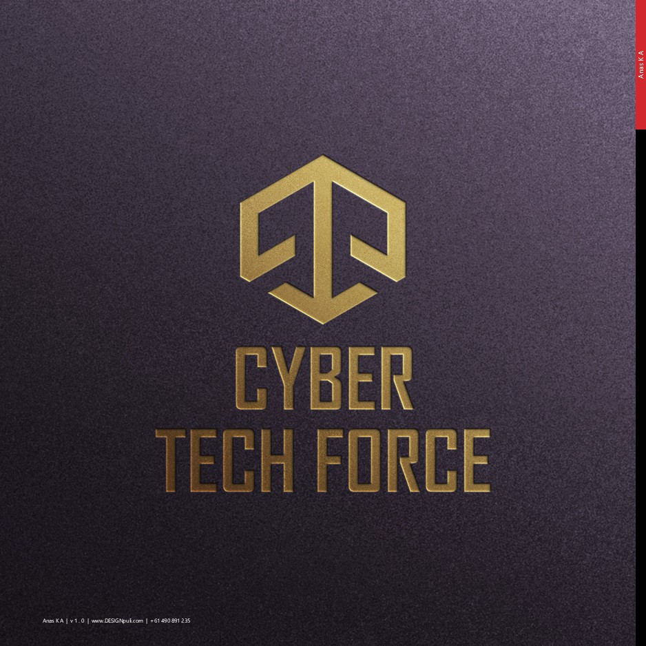 Golden foil logo on a premium black paper mockup