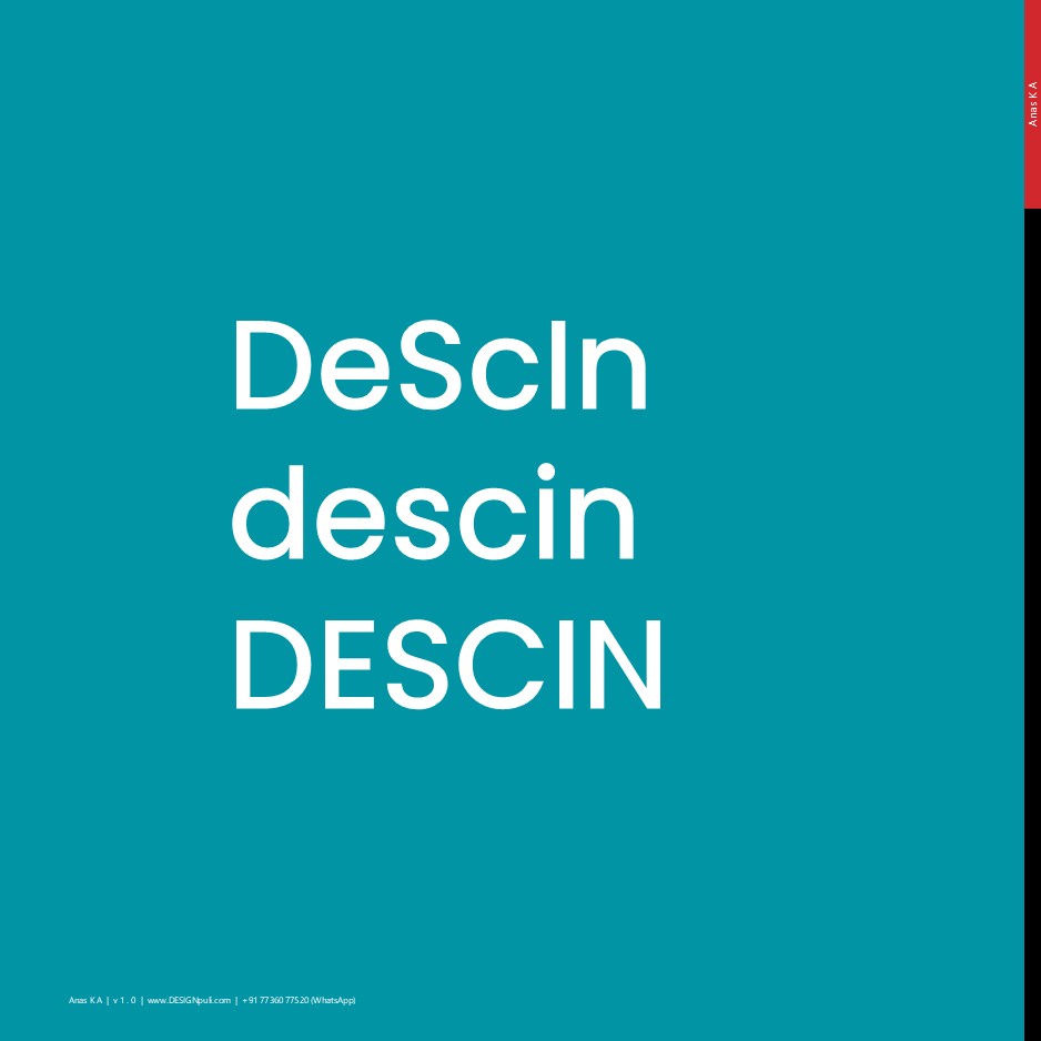 Selection of uppercase/lowercase combination of DESCIN