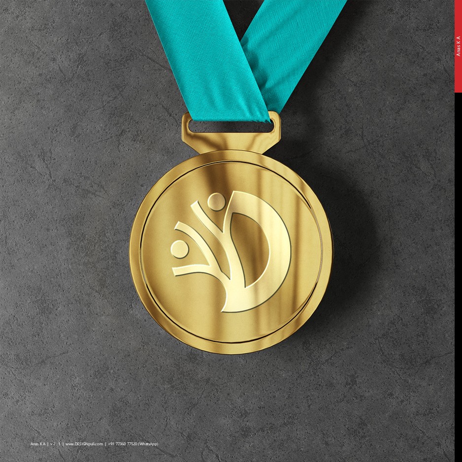 Gold medal mock-up of DeScIn logo