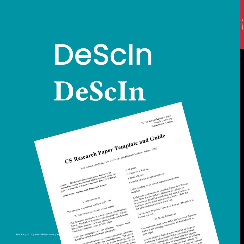 image of Research paper template with serif typeface