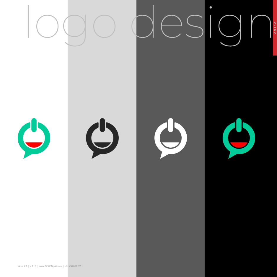 Startup Convo logo on various shades of grey
